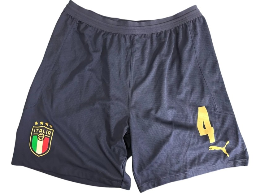 Spinazzola's Italy Match-Worn Shorts, EURO 2020