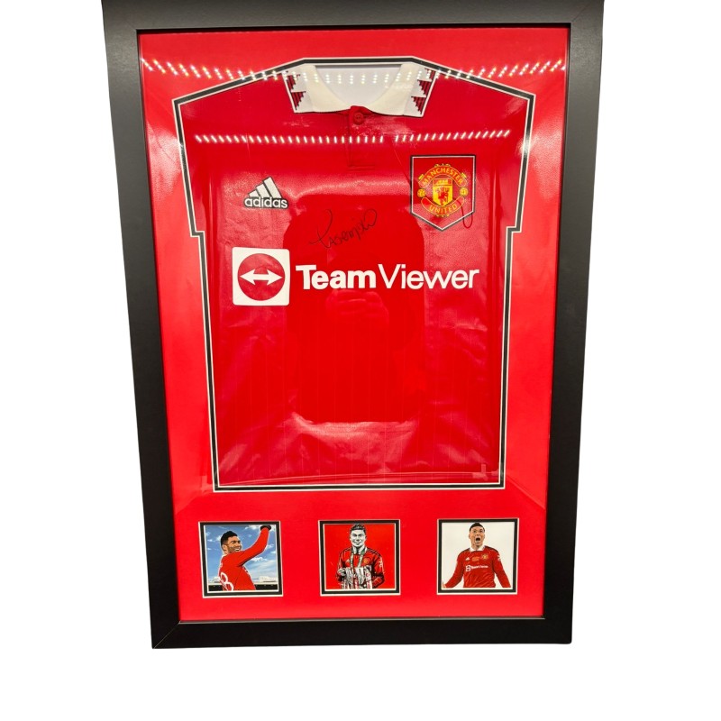 Casemiro's Manchester United 2022/23 Signed and Framed Shirt