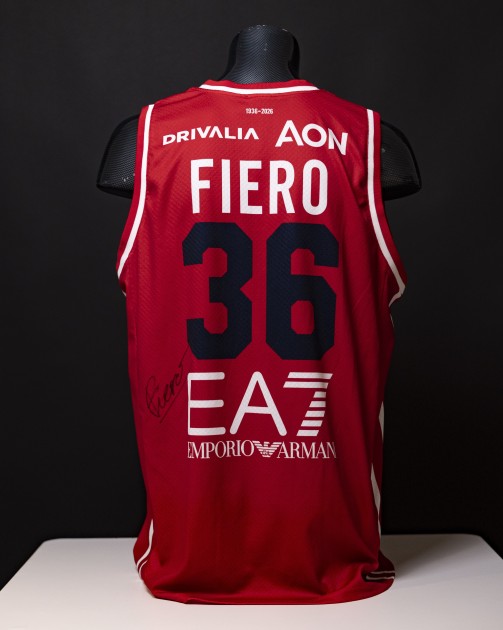 Fiero's Signed Match-Worn Jersey, Olimpia Milano vs Guerri Napoli 2026