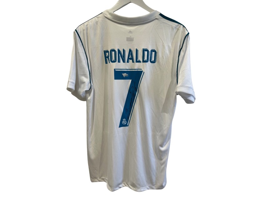 Maglia replica firmata di Cristiano Ronaldo per il Real Madrid 2017/18