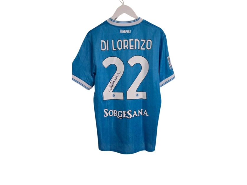 Di Lorenzo's Signed Unwashed Shirt, Napoli vs Bologna Italian Supercup Final 2025