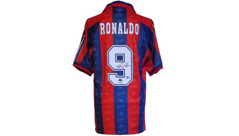 Ronaldo's FC Barcelona Signed Shirt - CharityStars