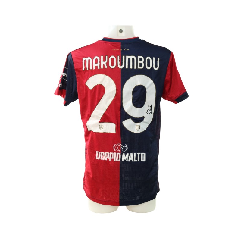 Makoumbou's Signed Unwashed Shirt, Cagliari vs Hellas Verona 2024