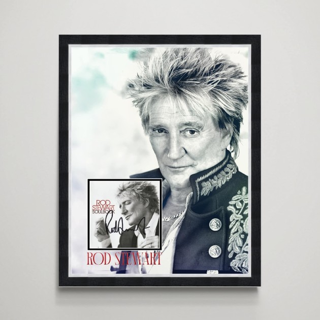 Rod Stewart Signed Display
