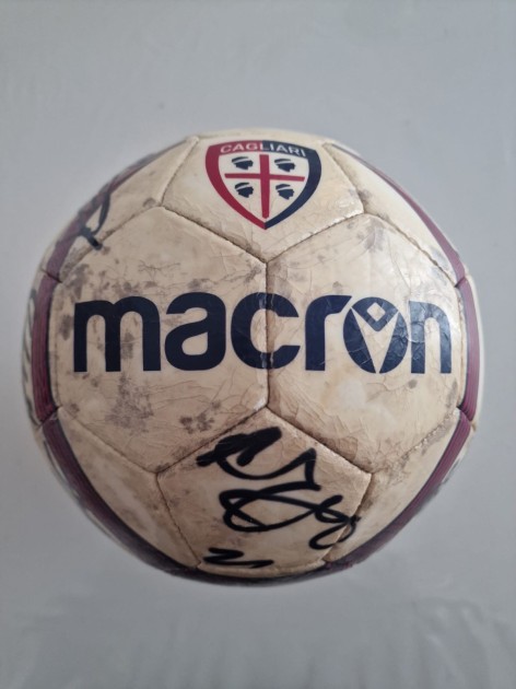 Pallone Match-Ball Unwashed Cagliari, 2019/20 - Autografato