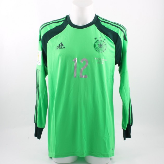 Zieler shirt, worn in Germany-Argentina 13/07/14, 2014 World Cup Final