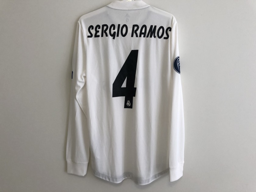 Sergio Ramos' Real Madrid 2018/2019 Champions League Match Shirt ...