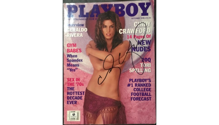 Cindy Crawford Signed October 1998 Playboy Magazine