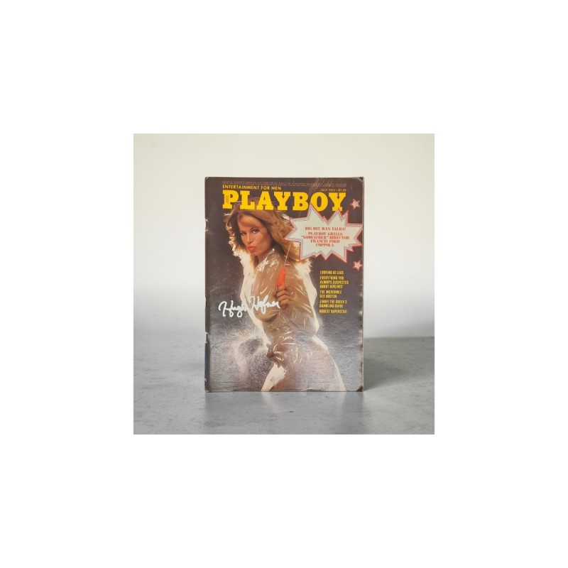 Hugh Hefner Signed July 1975 Playboy Magazine