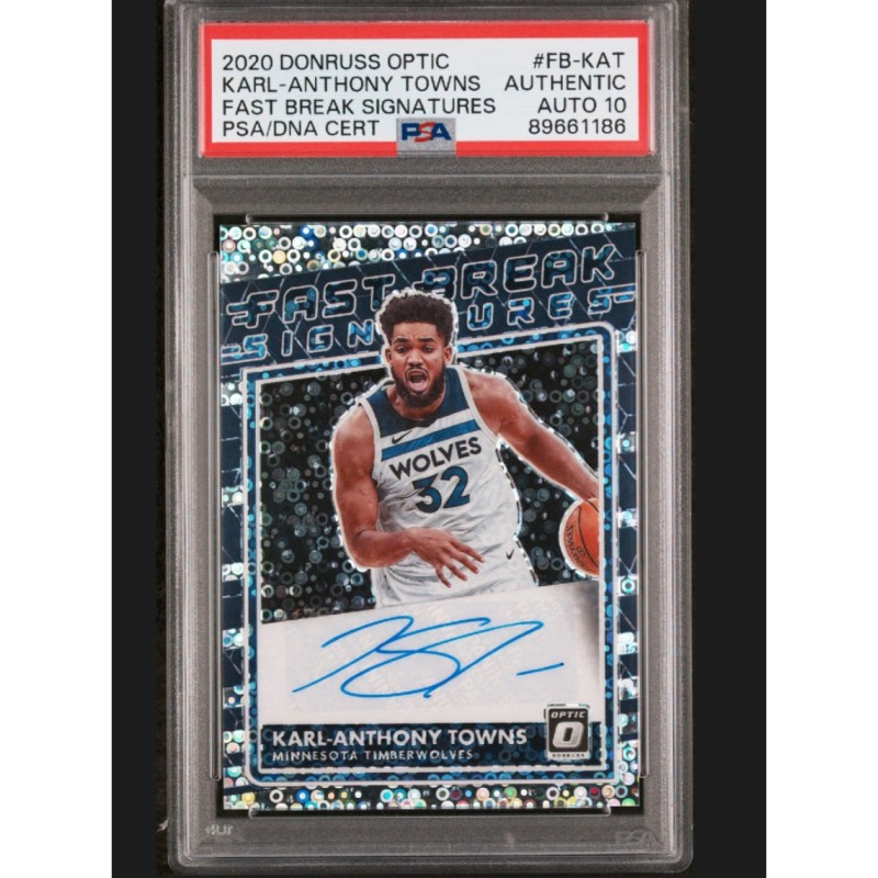 Karl-Anthony Towns Carta Panini Donruss Auto