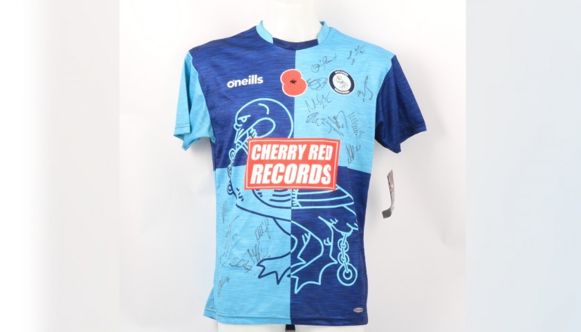 Wycombe Wanderers Official Poppy Shirt Signed by the Team