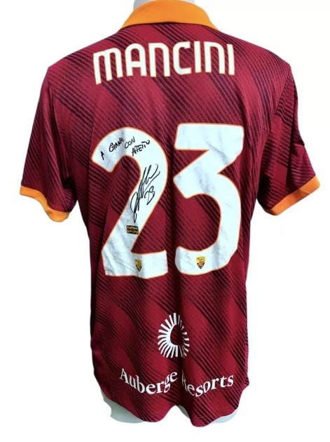 Maglia Preparata Mancini Roma vs Lazio, 2024 - Autografata