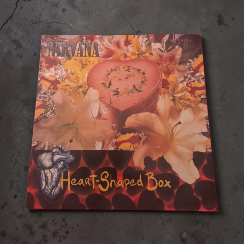 Kurt Cobain of Nirvana Signed Heart Shaped Box 12" Vinyl