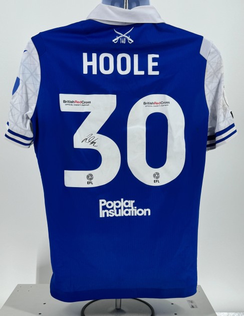 Luca Hoole's Bristol Rovers EFL Sky Bet League One Signed Match Worn Shirt, vs Derby County