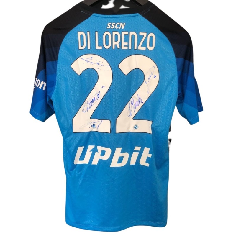 Di Lorenzo Official Napoli Shirt, 2022/23 - Signed by the Players
