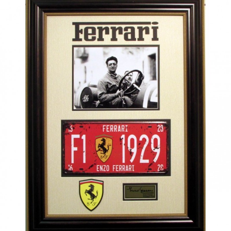Enzo Ferrari's Vintage License Plate and Photo Collection