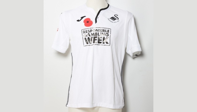 Mckay's Swansea City Worn Poppy Shirt 