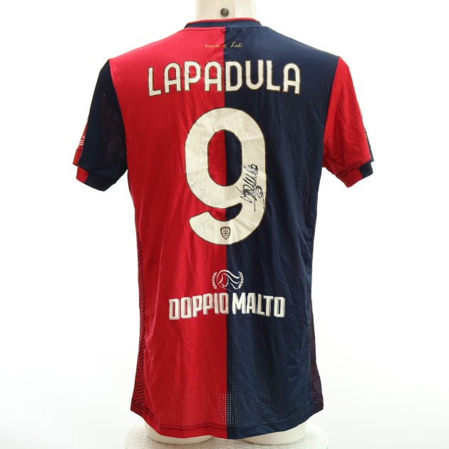 Lapadula's Signed Unwashed Shirt, Cagliari vs Roma 2024