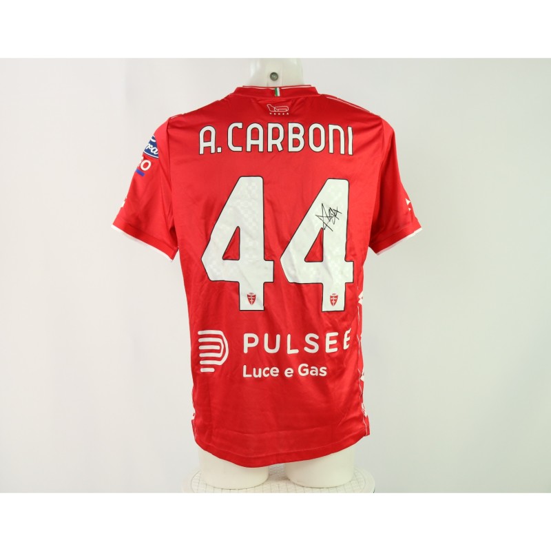 Carboni's Signed Unwashed Shirt, Como vs Monza 2024