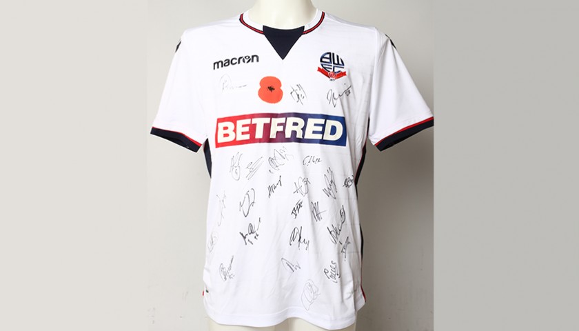 Poppy Shirt Signed by Bolton Wanderers F.C.