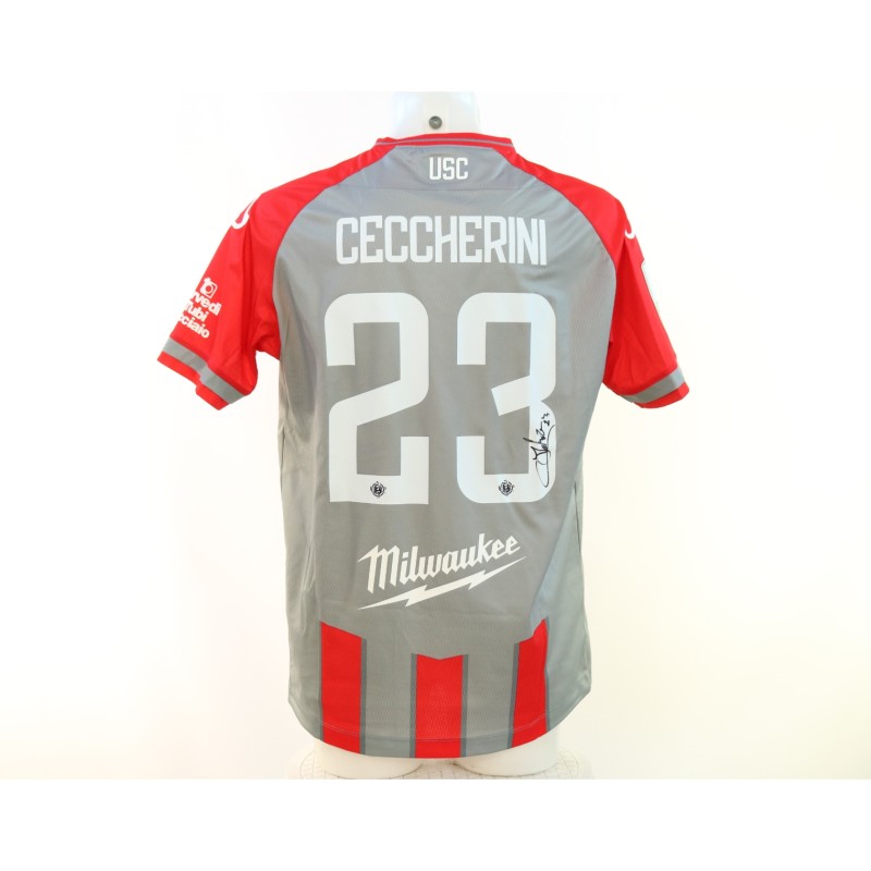 Maglia Ceccherini Unwashed, Cesena vs Cremonese 2024 - Autografata