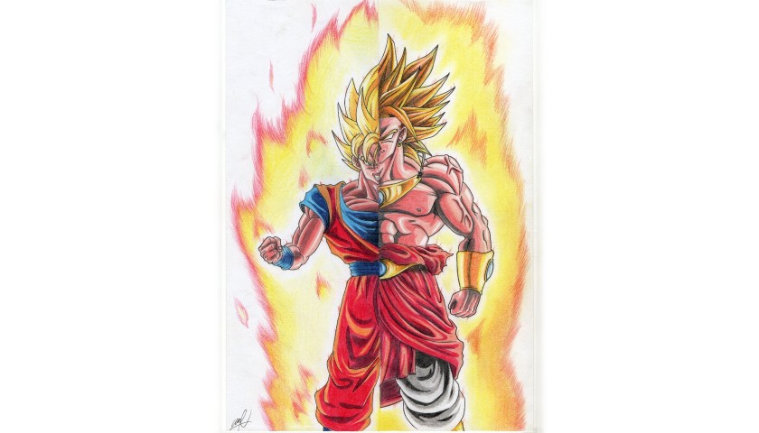 Dragon Ball Z "Broly vs. Goku" - Unique Artwork by Manuel Frattini