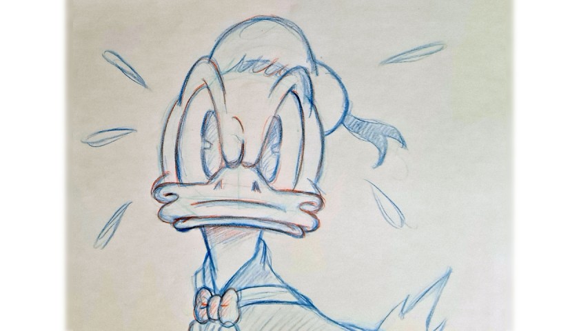 Tao Nguyen - Tao Nguyen's Donald Duck Angry Woodwork Drawing