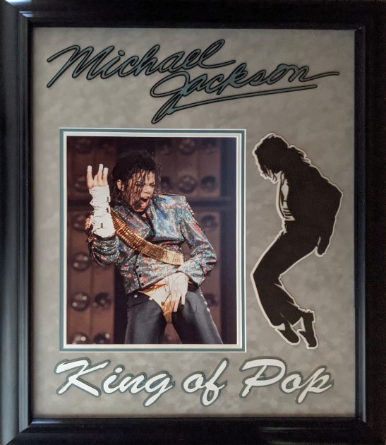 Michael Jackson Signed Photo Display