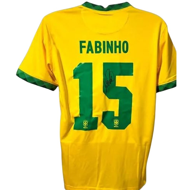 Maglia Fabinho Brasile, 2021/22 - Autografata e incorniciata