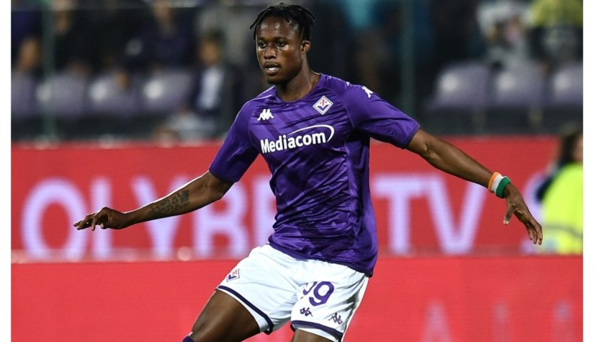 Kouame's Fiorentina Match Shirt, 2022/23 - Signed by the Squad