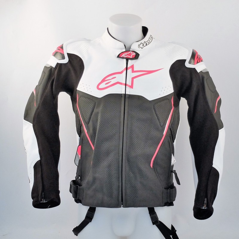 Leather Motorcycle Jacket Alpinestars - "Romboni" Logo