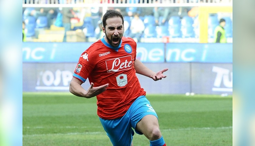 Higuain's Napoli Worn and Signed Shirt, 2015/16 
