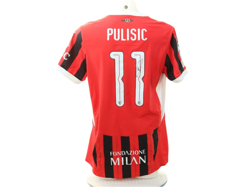 Pulisic Official Milan Signed Shirt, UCL 2024/25 