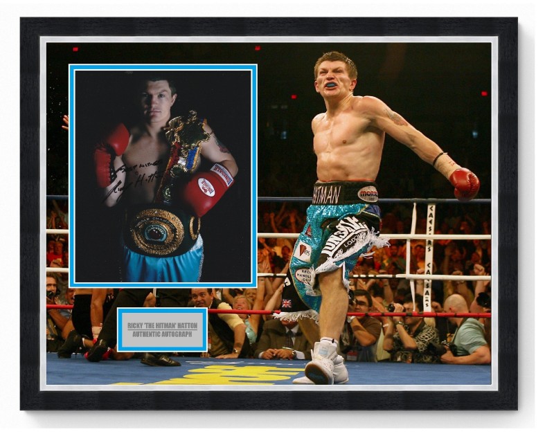 Ricky Hatton Signed Photo Display