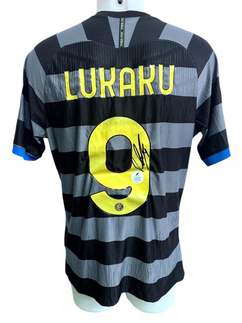 Lukaku's Inter Signed Replica Shirt, UCL 2020/21
