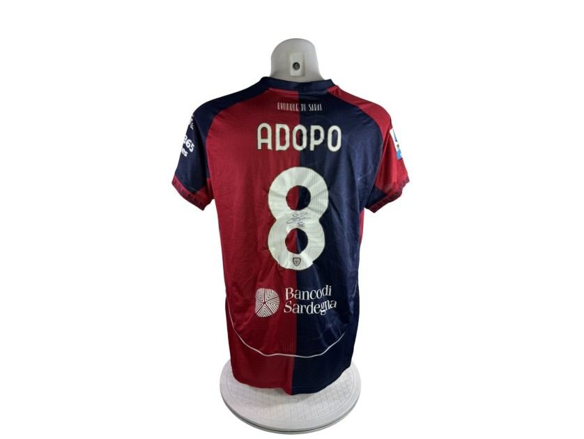 Adopo's Signed Issued Shirt, Cagliari vs Milan 2026