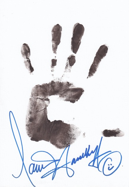David Hasselhoff Original Pressed and Signed Hand Print