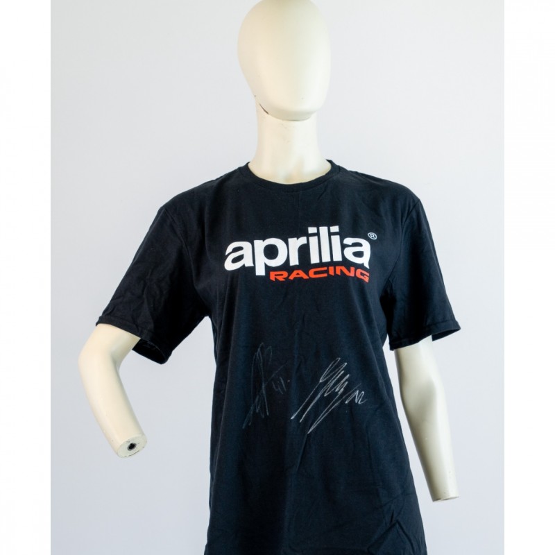 Aleix Espargaró and Maverick Viñales Signed Aprilia Racing T-shirt