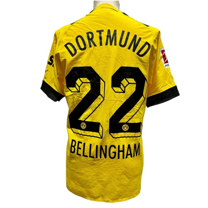 Bellingham's Match-Worn Shirt, Borussia Dortmund vs Bayern Munich 2022