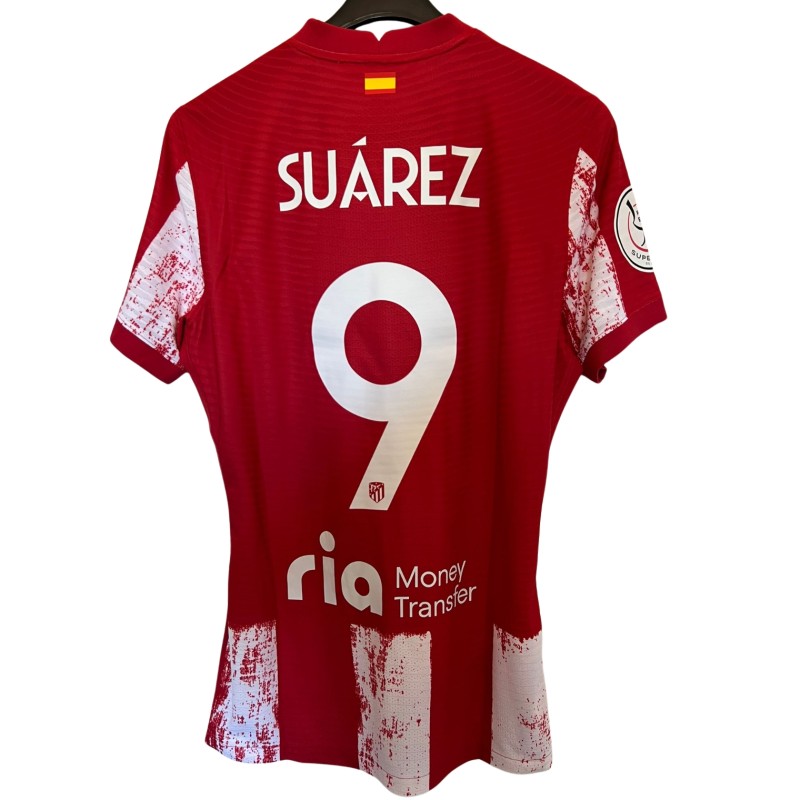 Suarez's Atletico Madrid Match-Issued Shirt, Spanish Supercup 2022