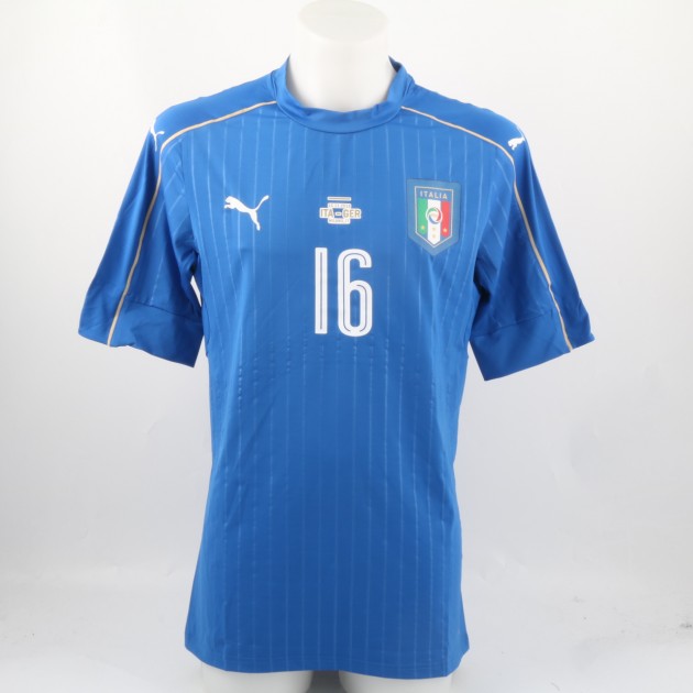 De Rossi Italy match issued/worn shirt, Italy-Germany 15/11/2016