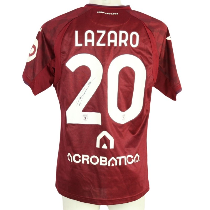 Lazaro's Signed Unwashed Shirt, Torino vs Cosenza, Italian Cup 2024