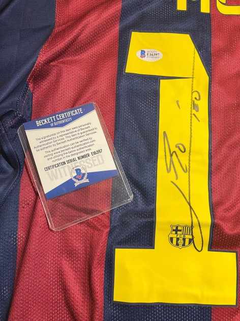 PHOTO CARTONNÉE DÉDICACÉE Autograph Lionel Messi Football EUR 100,00