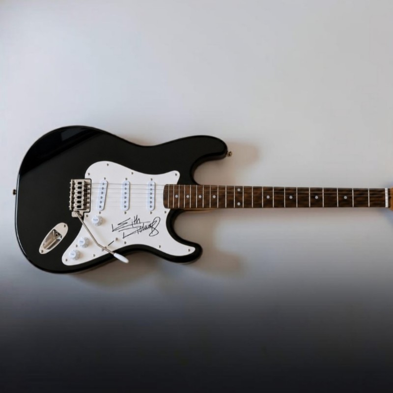 Keith Richards of The Rolling Stones Signed Stratocaster Style Electric Guitar