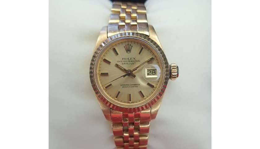 Rare 1979 Rolex Ladies Datejust Solid 18K Yellow Gold Watch