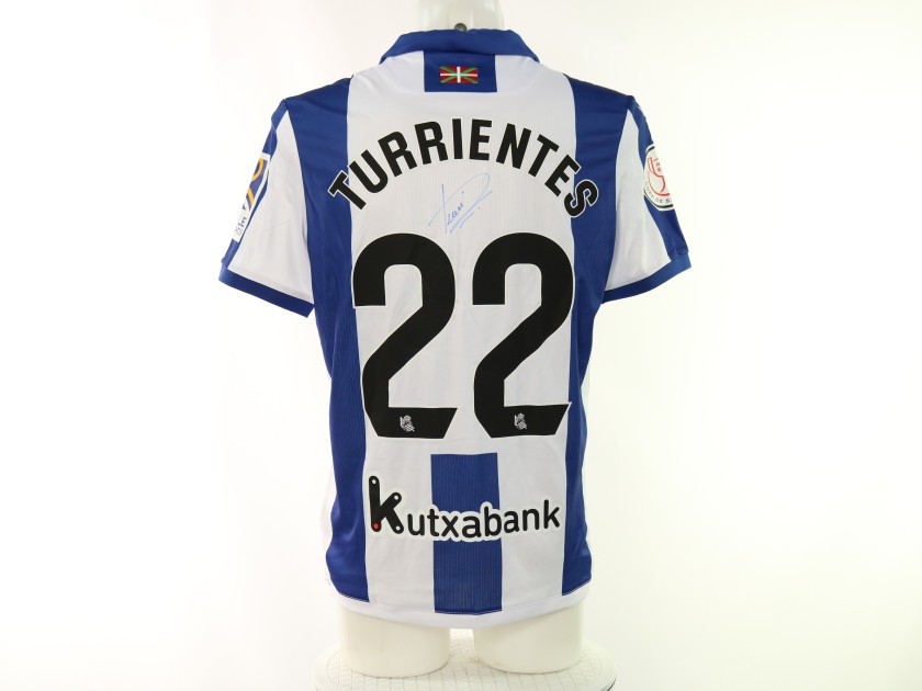 Turrientes' Real Sociedad vs Rayo Vallecano Signed Unwashed Shirt, Copa del Rey 2025