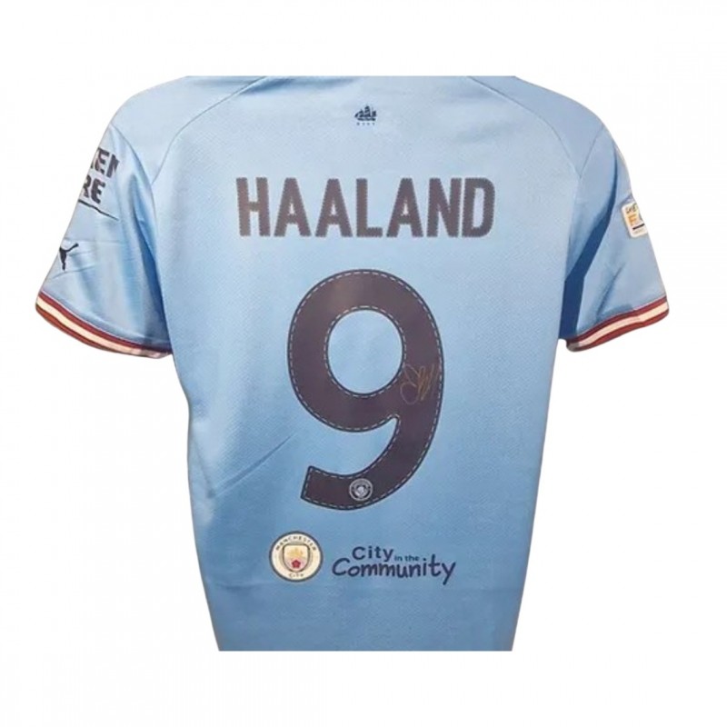Erling Haaland's Manchester City 2022/23 Champions League Final Signed Shirt