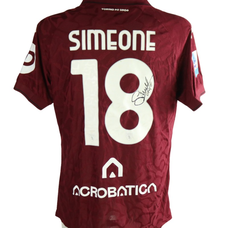 Simeone's Signed Unwashed Shirt, Udinese vs Torino 2026