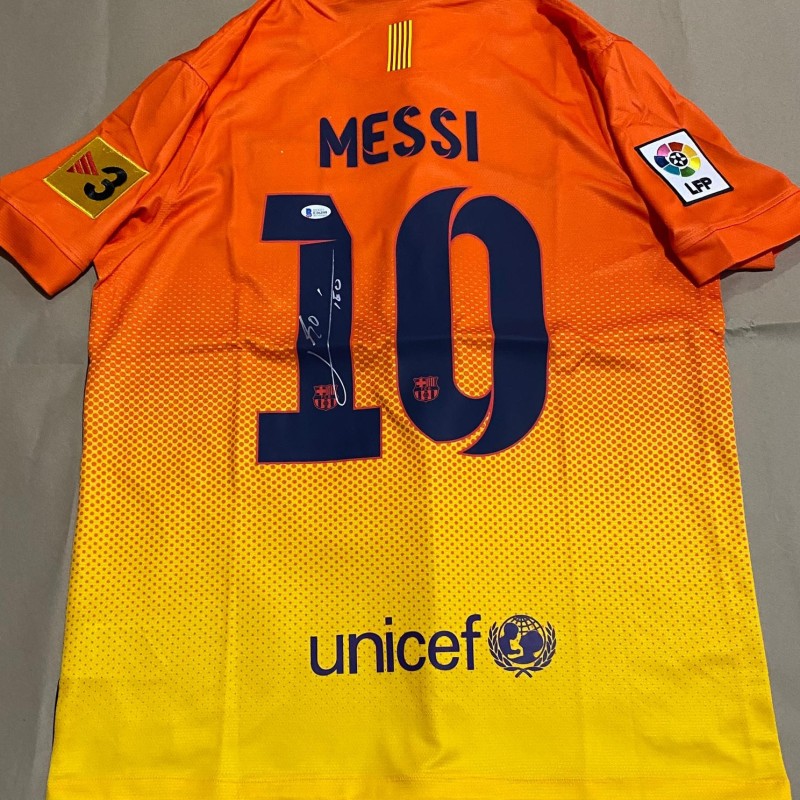 Messi's FC Barcelona 2012/13 Signed Replica Shirt