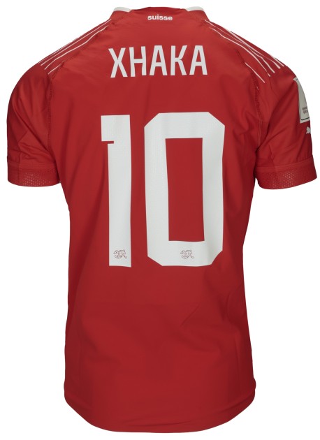 Xhaka's Match Shirt, Brazil vs Switzerland WC 2022